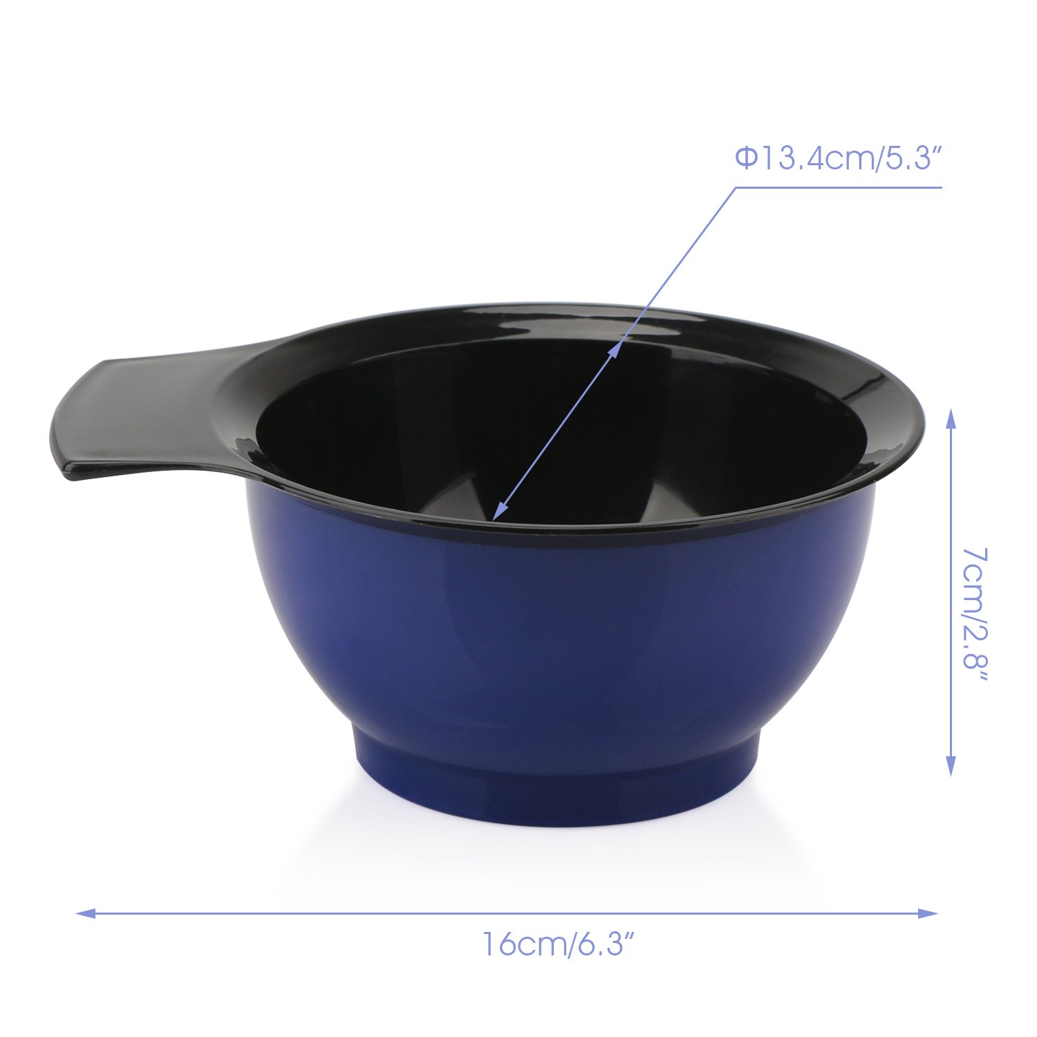 Salon Pro Hair Color Mixing Bowl for Barbershop Hairdressers, DIY Hair Dye Hair Coloring Plastic Bowl for Ombre Hair, Sturdy Hair Tint Cup for Long Hair Short Hair Human Hair Per Hair - Royal Blue : Beauty