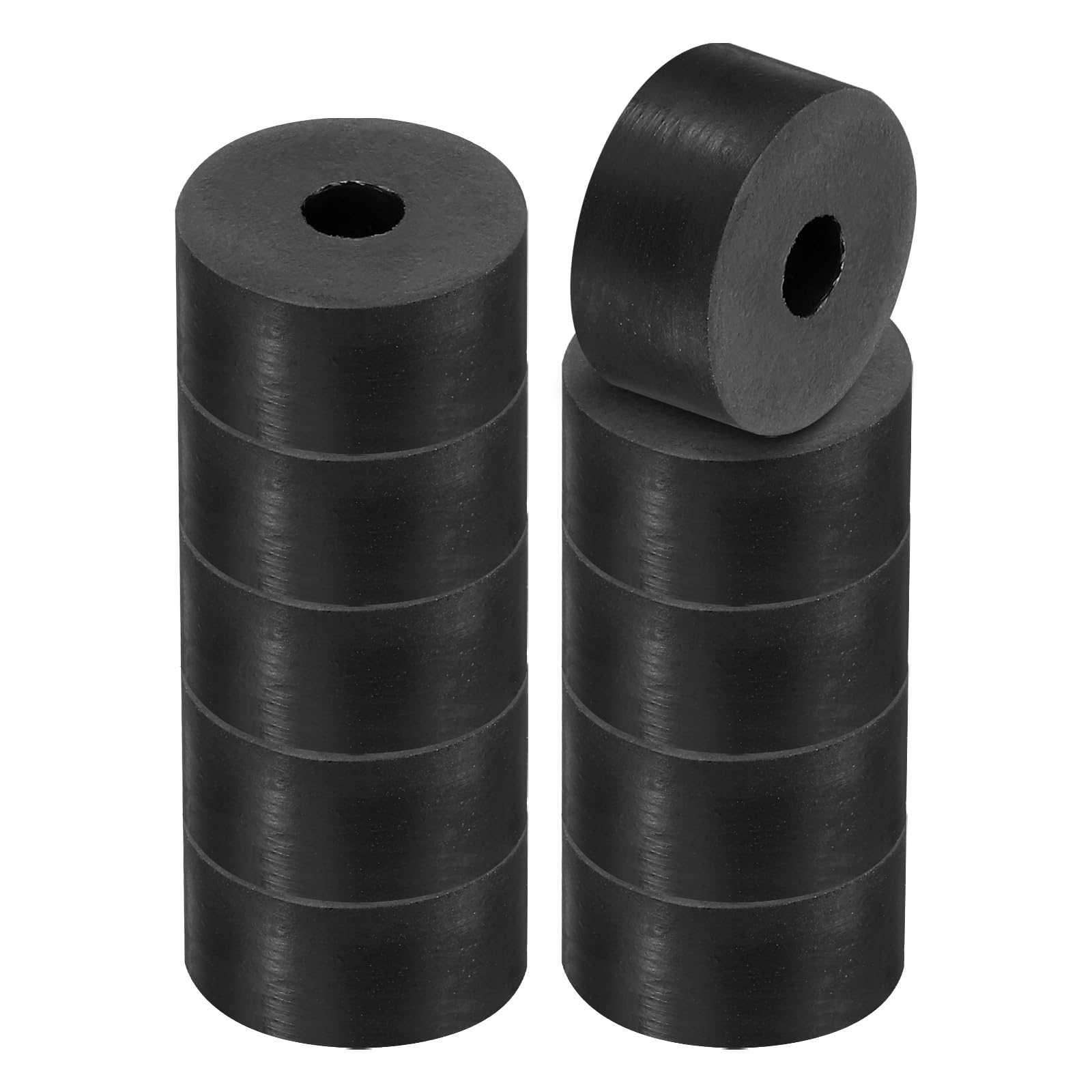 PATIKIL Multi Purpose Rubber Spacer, 10 Pcs 0.8"OD 0.24"ID 0.4"Thickness Neoprene Round Anti-Vibration Isolation Pads Isolator Rubber Bushings Spacer Washer for HVAC Bolts Car Accessories