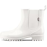 HISEA Short Rain Boots for Women Waterproof Garden Shoes Anti-Slipping Ankle Chelsea Rainboots for Ladies with Comfort Insole Lightweight Stylish Rubber Rain Shoes Outdoor Work Booties