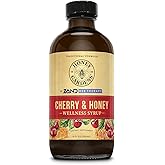 Honey Gardens Cherry & Honey Soothing Throat Syrup, Apitherapy Formula with Organic Raw Honey, Organic Apple Cider Vinegar, Black Cherry, and Herbal Extracts, 48 Servings, 8 FL. OZ.
