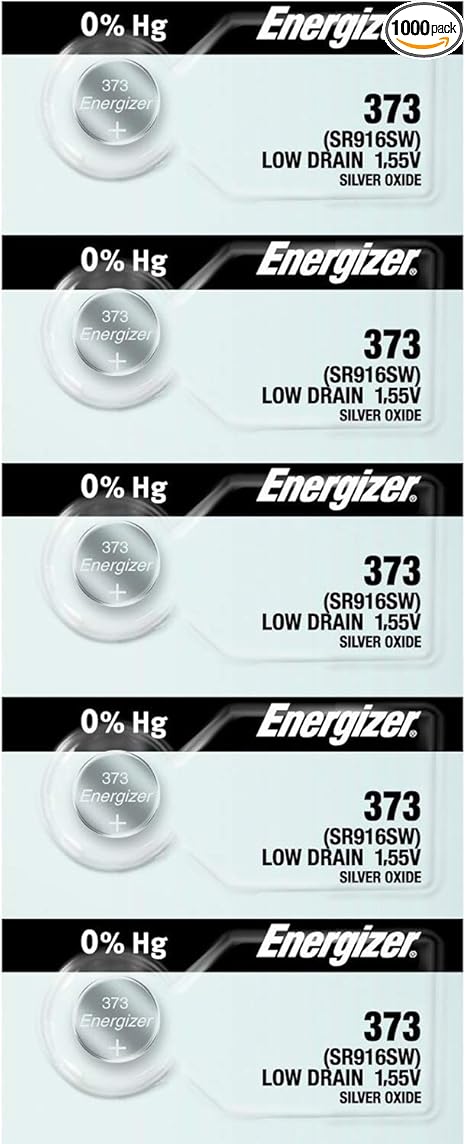 Amazon Com Energizer Battery 373 Sr916sw Silver Oxide 1 55v 5 Batteries Per Pack Health Personal Care