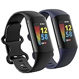 2 Pack Waterproof Bands Compatible with Fitbit
