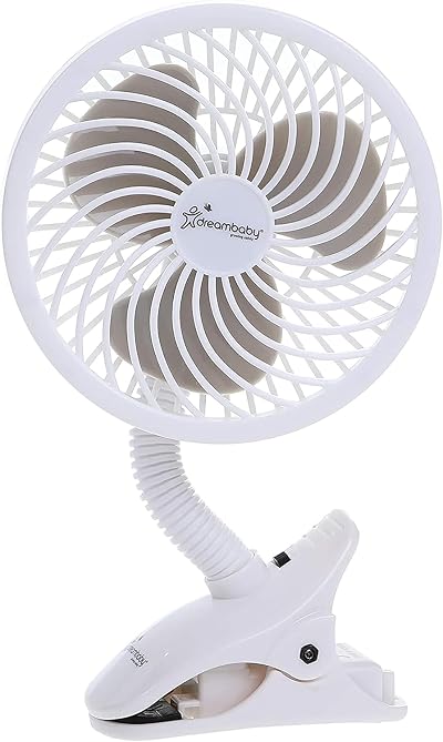 Dreambaby Deluxe EZY-Fit Clip On Fan White S