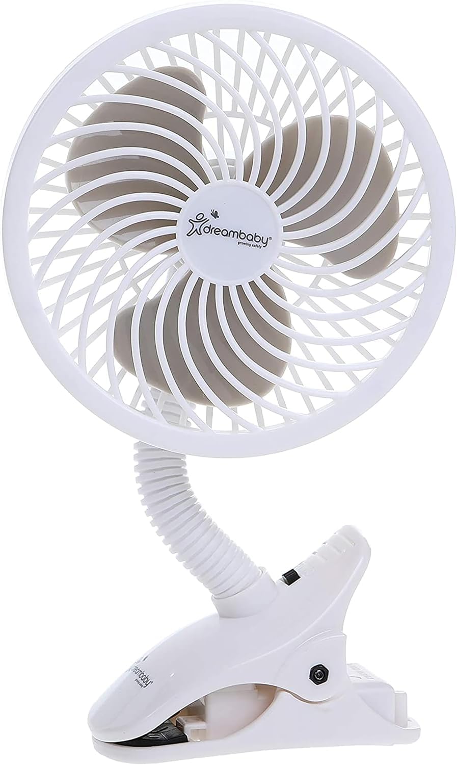 Dreambaby Caged Deluxe EZY-Fit Clip On Fan, White, S