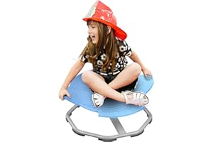 NELHALT Sensory Integration Swivel Chair for Kids, Therapeutic Spinning Chair for Autism, ADHD & Body Coordination Training, Indoor/Outdoor Use, Sky Blue