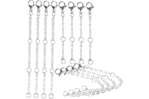 Beatifufu Diy Jewelry Making Set 30pcs Stainless Steel Necklace Extender Chain Lobster Clasp