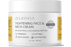 DERPHEA Neck Tightening Cream, Neck Firming Cream For Tightening and Firming, Fine lines, Loose & Sagging On Face, Decollete & Other Skin Areas - 1.7 OZ