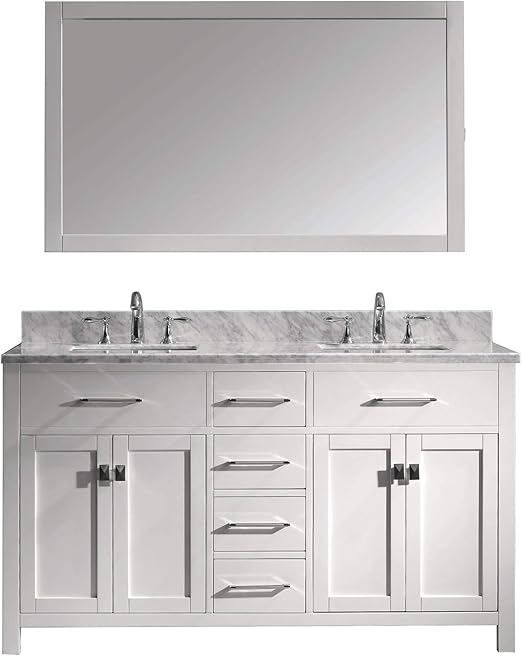 Amazon Com Virtu Usa Caroline 60 Inch Double Sink Bathroom Vanity