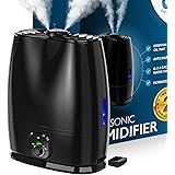 Everlasting Comfort Cool Mist Humidifier for Bedroom (6L) - Filterless, Quiet, Ultrasonic - Large Room Home Air Diffuser with