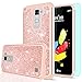 LG Stylo 2 Case,LG Stylo 2 Plus Case,LG Stylus 2 /Stylo 2 V Glitter Case with HD Screen Protector for Girls Women,LeYi Heavy Duty Shockproof Protective Phone Case for LG LS775 TP Rose Gold