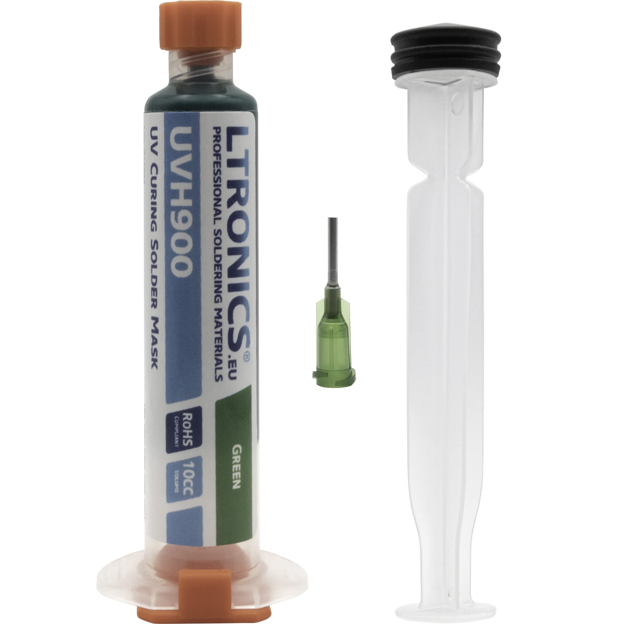 LTronics UVH900 UV Curable Solder Mask Conformal Coating, Green, 10cc Kit