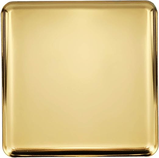 Amazon Com Freelove Gold Serving Tray Stainless Steel Platter Bathroom Sink Vanity Trays Cosmetics Jewelry Organizer Towel Tray Tea Tray Decorative Tray Gold Square 7 5 Inch Home Kitchen