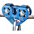 Lixada Zip Line Pulley 30KN Tandem Speed Double Pulley for 1/4 5/16 3/8 1/2 Cable Backyard Zipline, Hauling, Rigging and Commercial Purposes,Holds Upto 6700lbs