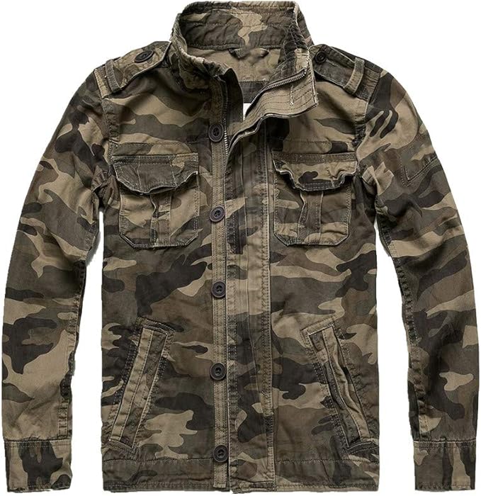 Casual men's coat sports camouflage denim jacket men's hair work