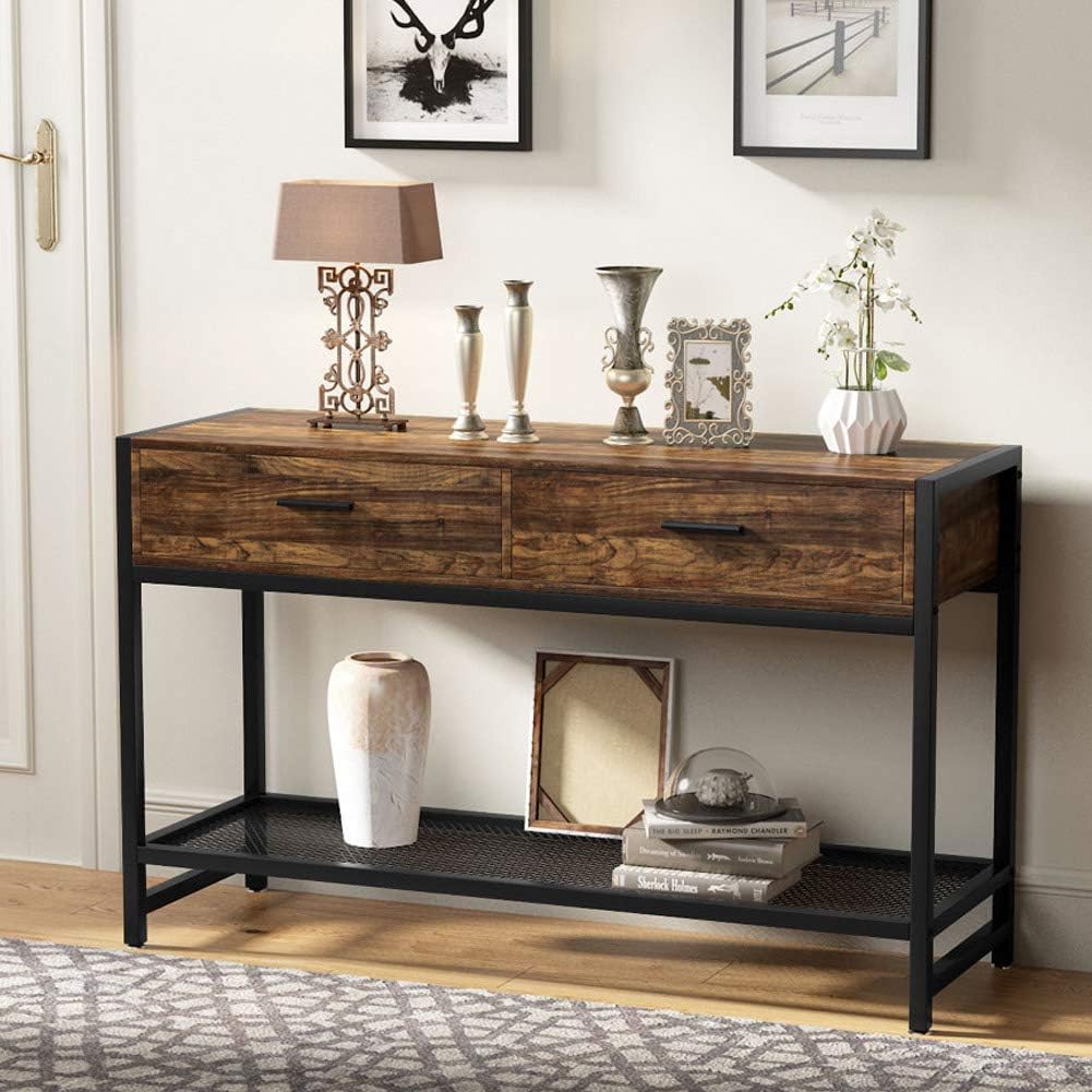 Best Console Table Industrial Drawers