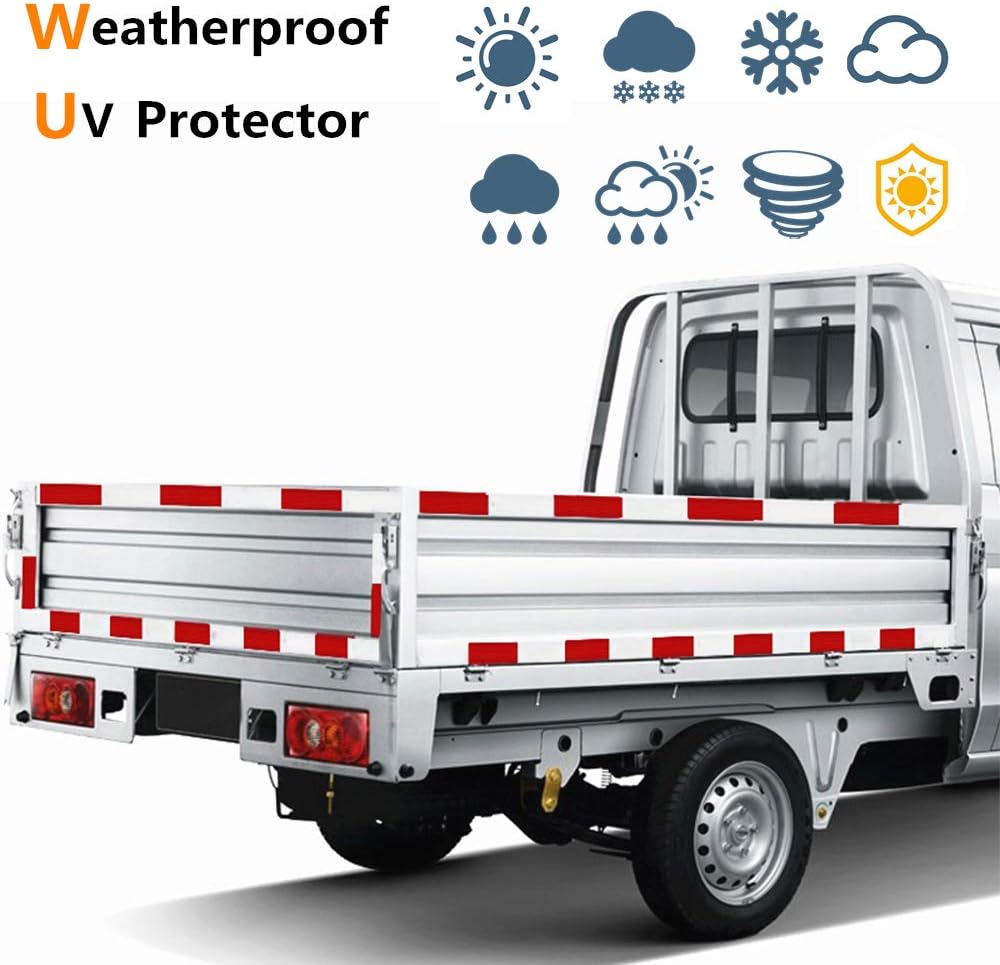 2 inch x 200Feet Reflective Safety Tape DOT-C2 Waterproof Red and White Adhesive conspicuity tape for trailer, outdoor, cars, trucks: Home Improvement