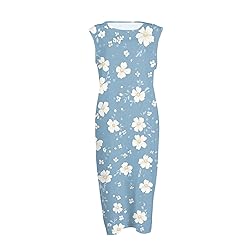 Womens Dresses Summer Fall Cotton Linen Midi