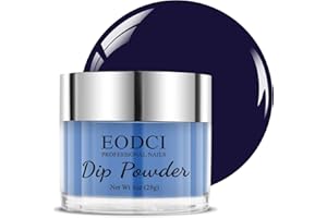 EODCI Nail Art Dip Powder, Dark Blue Dipping powder Long Lasting Dip Nail Colors lasted 21 days No UV/LED Lamp Required Nail DIY Home Gift 1oz