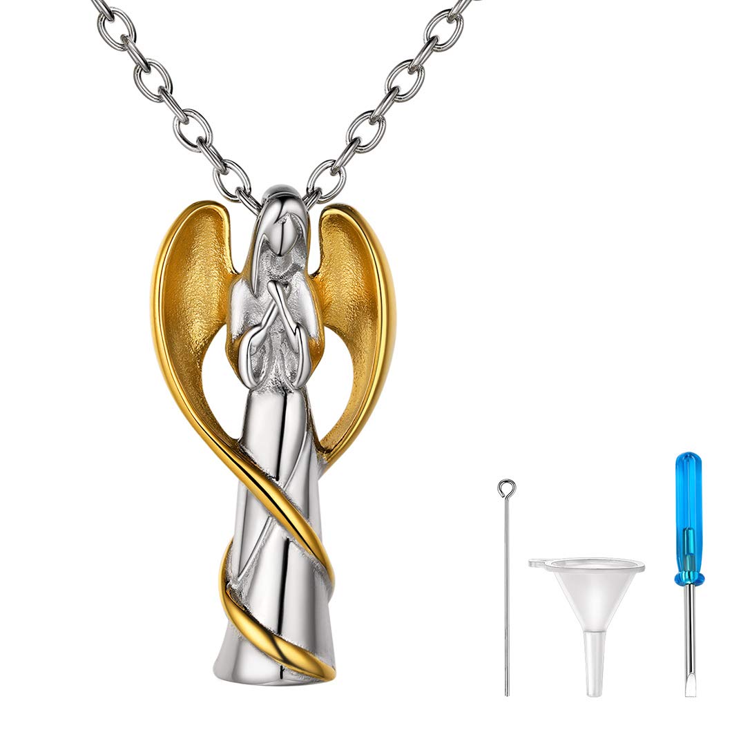 Richsteel Gold Jewellery For Ashes Girls Virgin Mary Memory Cremation Keepsake Pendant Necklaces Womens Urn Necklace — image 1