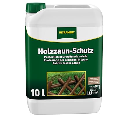 Ultrament Holzzaun-Schutz, naturbaun, 10l