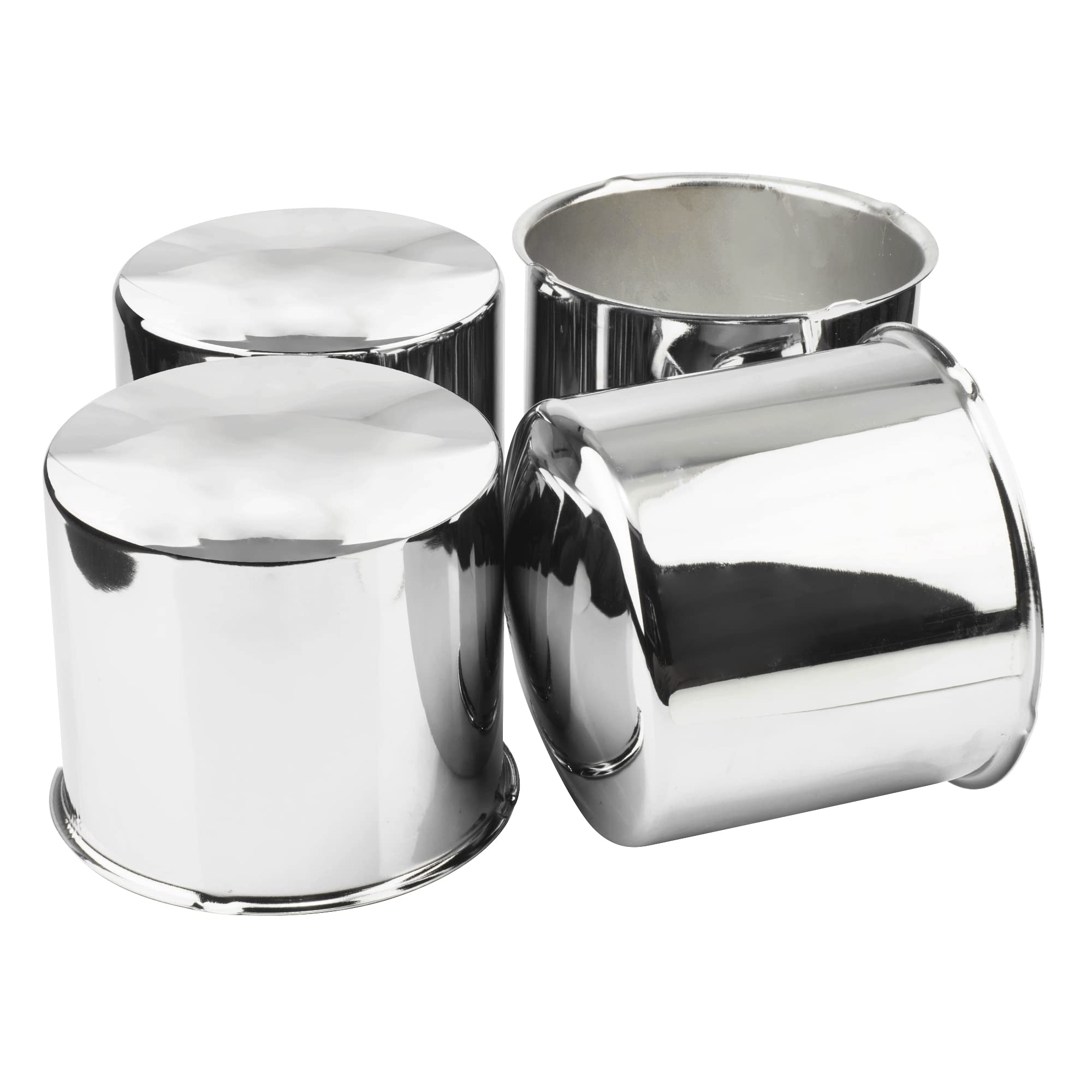 Photo 1 of Rheedal 4Pcs 5.15inch Trailer Wheel Center Caps Push Through 5.15" Bore 4.91" Tall Hub Cap for Truck SUV RV Wheel Rim, Chrome Silver Wheel Cover
