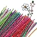 500 Pieces Pipe Cleaners Set, Including 300 Pcs 26 Colors Chenille Stems, 100 Pcs 6 Size Wiggle Googly Eyes and 50 Pcs Pom Poms for Craft DIY Art Supplies