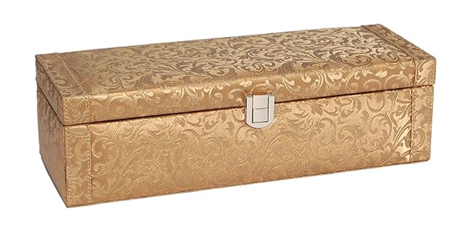 Gold Leatherette 5 Slots Designer Watch Box Watch Case Without Watche