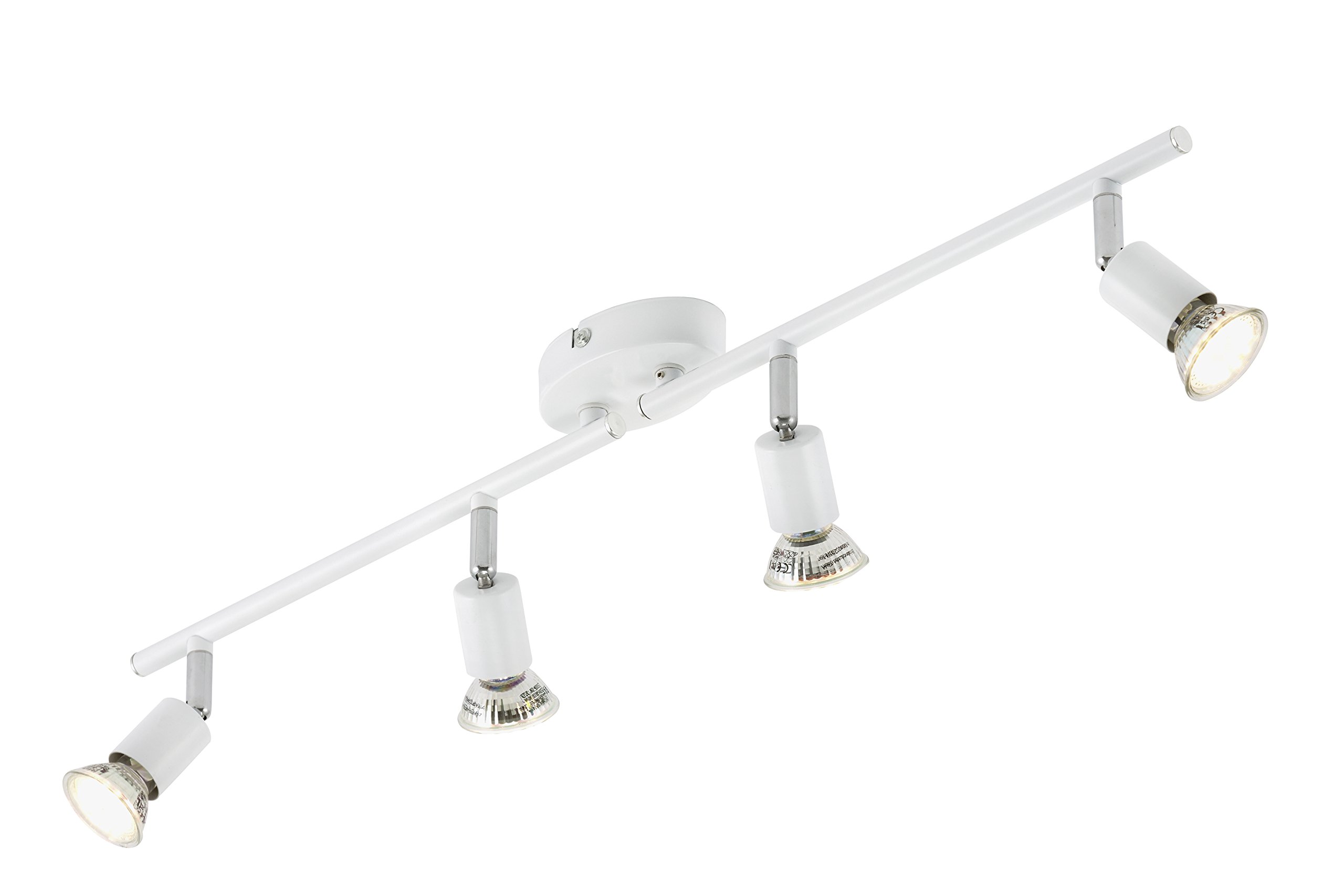 BRILONER Bedroom Metal LED Ceiling Lights with 4 Bulbs, Weib, GU10, 3 W