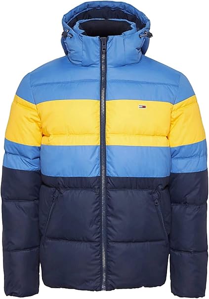 tommy jeans rugby stripe puffer jacket
