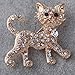 YAZILIND Pretty Full Shining Cat Brooches and Pins Wedding for Women Gift