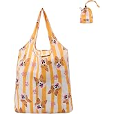 Stelle Lightweight Reusable Grocery Bag with Handles Ripstop Nylon Foldable Tote Shopping Bags for Travel and Groceries