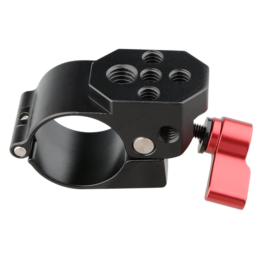 CAMVATE 30mm Monitor Mount Rod Clamp for DJI Ronin & Freely MOVI Pro Stabilizers(Red)