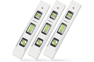 URASISTO Torpedo Level 9-INCH Level with 45°/90°/180° Bubbles, Small Measuring Tool(3 Pack)