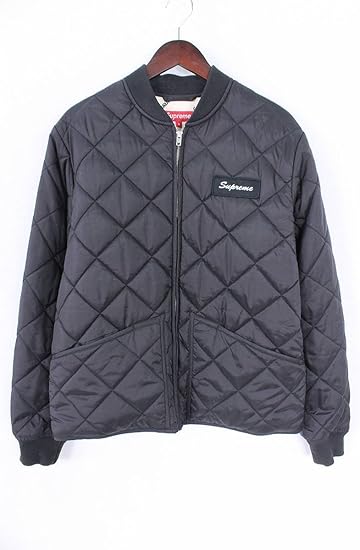 supreme color blocked quilted jacket