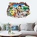 3D Paw Patrol Theme Peel & Stick Wall Decal, Dogs Decorative Unisex Wall Stickers for Children Bedroom, Nursery, Playroom Mural