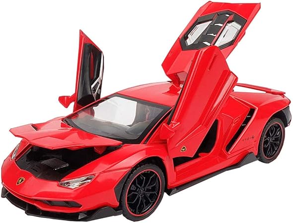 Amazon ランボルギーニ センテナリオ ミニカー プルバックカー ダイキャストカー 1 24 合金モデル Lp770 4 ランボルギーニ スポーツカーモデル 合金モデル スポーツカー おもちゃ 車 おもちゃ 子供用おもちゃ車 B赤 ミニカー ダイキャストカー おもちゃ