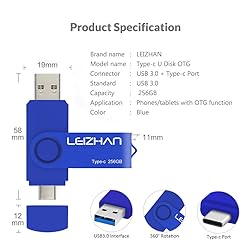 leizhan 3.0 USB C Flash Drive 256GB, Type C Photo