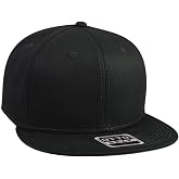 OTTO SNAP Cotton Twill Round Flat Visor 6 Panel Pro Style Snapback Hat