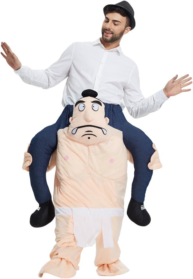 TOLOCO Piggyback Ride On Riding Shoulder Adult Costume Easter Mascot Pants (Sumo)
