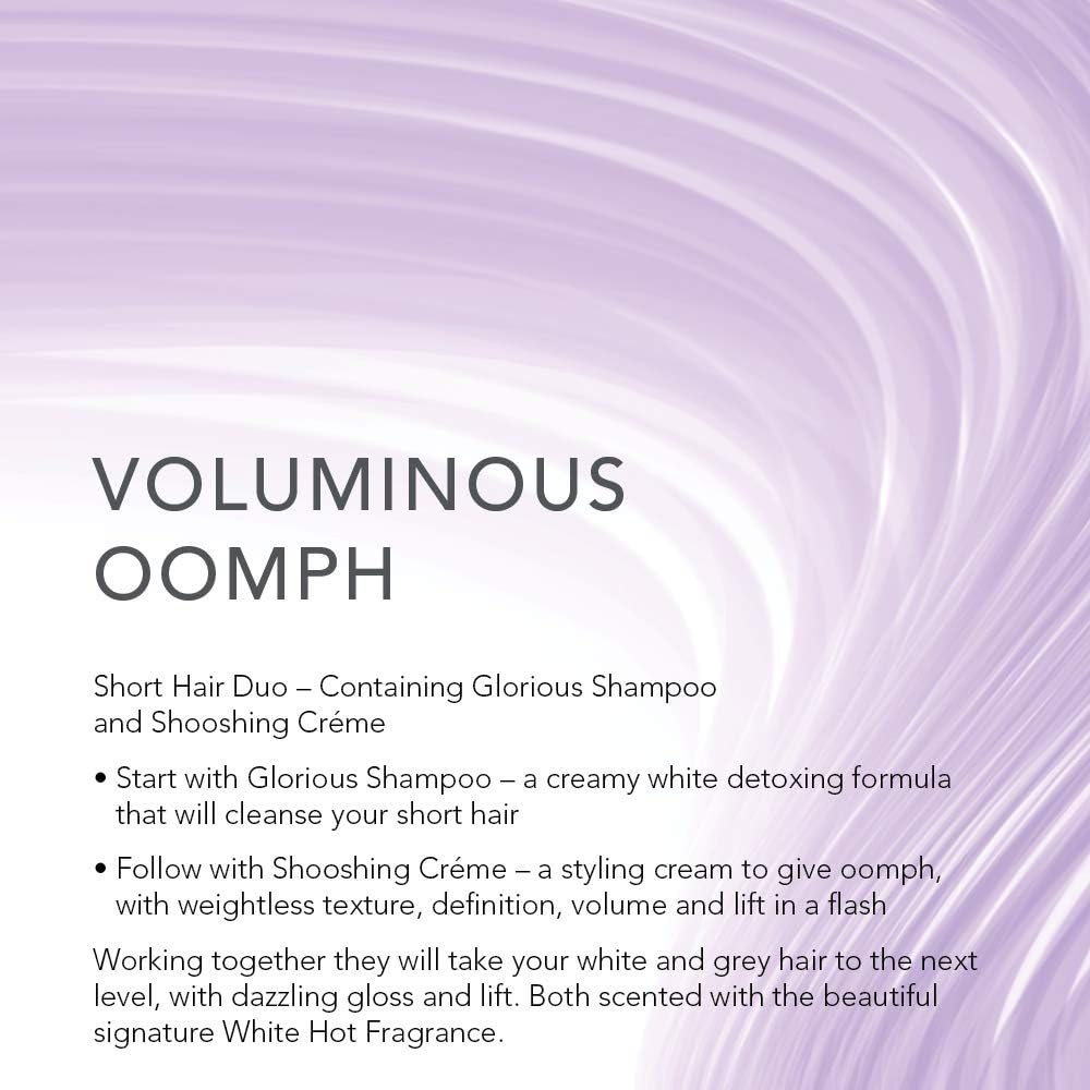 White Hot Short Hair Duo:Glorious Shampoo & Shooshing Crème to give grey & white hair volume & oomph, 260 ml (Pack of 1) - Image 5