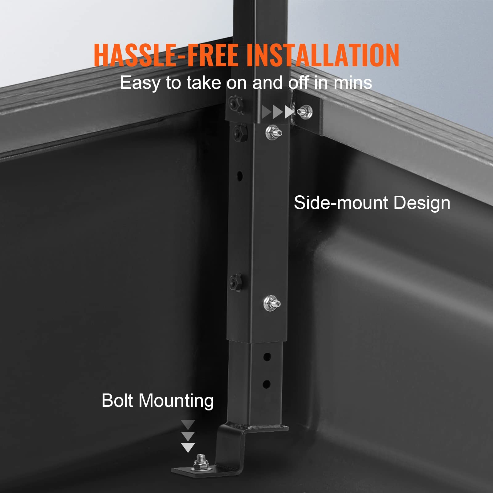 VEVOR Ladder Rack For Pickup Load 113 Kg, Extendable Steel Luggage Rack ...