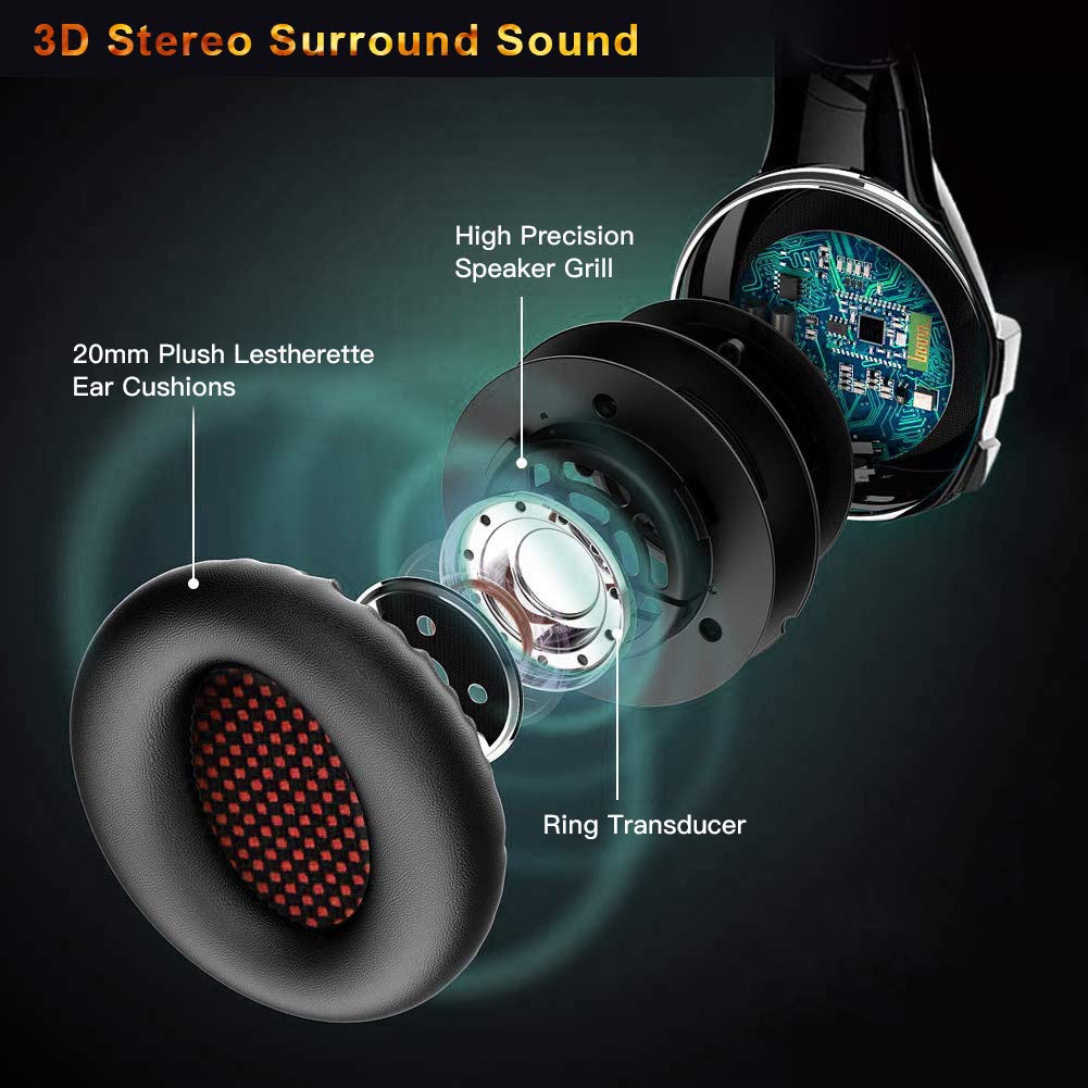 DeepDream Gaming Headset for PS4 Xbox One PC,Stereo Sound Headphones with Microphone