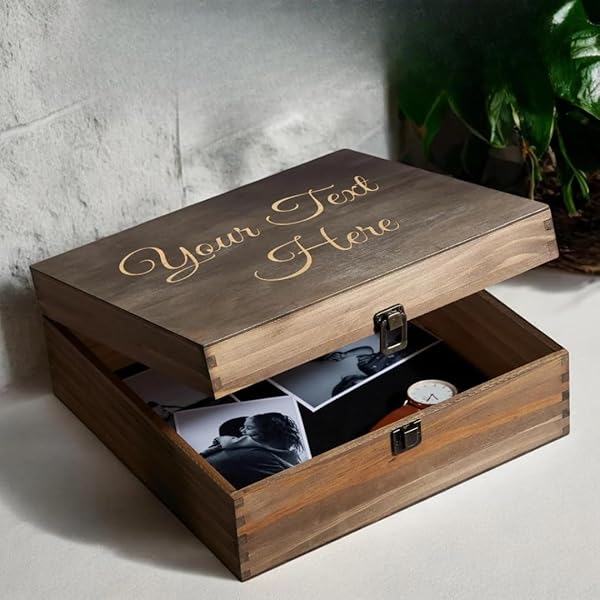 Amazon.com: Our Memories Box, 8.5 in x 6 in x 3 in, Wooden