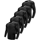 Boyzn Men's 1, 3 or 5 Pack Performance Long Sleeve T-Shirts, UPF 50+ Sun Protection Shirts, Athletic Gym T Shirts for Running