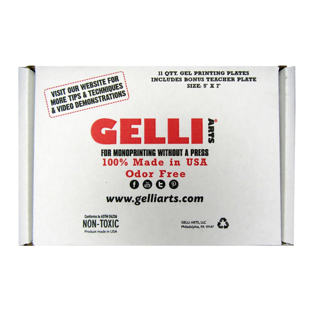 Gelli Arts GL862622000321 Class Pack Printing Plate 5 inch x 7 inch, 11 Pieces