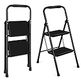 Lemosae Folding Step Stool Ladder with Wide Anti