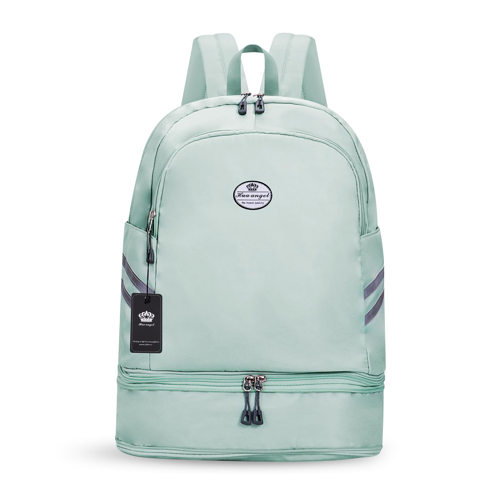 HUA ANGEL Travel Backpack for Women Foldable Outdoor Sports Gym Backpack with Shoe Compartment Wet Pocket Waterproof Casual Daypack Waterproof Anti Theft for Fitness Yoga Dancing — image 1