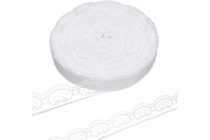 JEPEUX 30 Yards White lace lace Ribbon, Gift Wrapping, Dress Decoration, Wedding Decoration, Sewing Crafts (Style2)