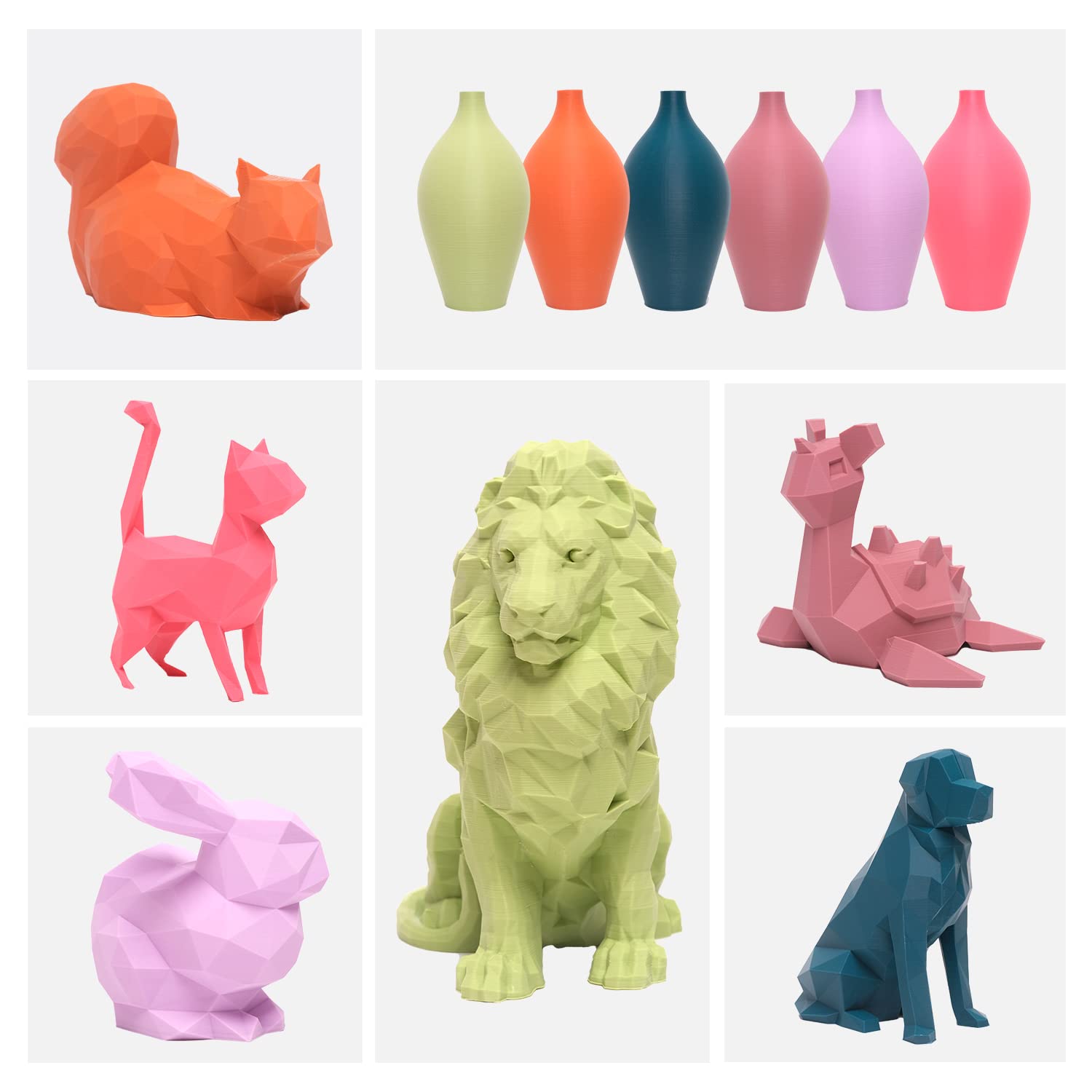 eSUN Upgraded Matte PLA Filament 1.75mm, Matte PLA 3D Drucker Filament, glanzfreie Farbe, mattierte Textur, 1KG pro Spule, 2 Spulen für 3D Drucker, Cremeweiß+Feuerrot 3