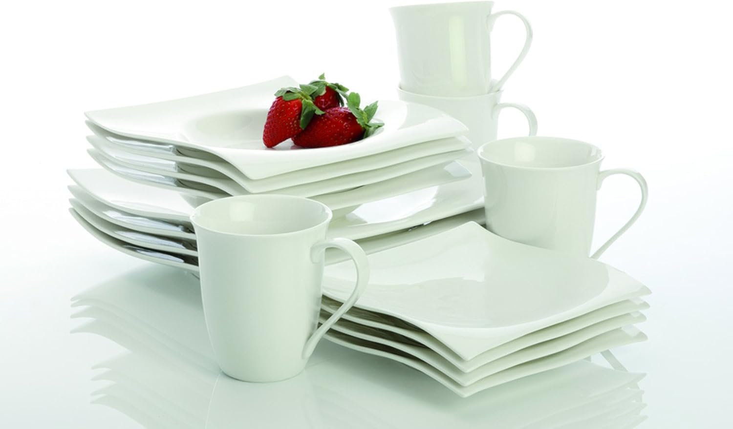 Maxwell & Williams Designer Homewares RP00916 Basics Dinnerware Set, Standard, White